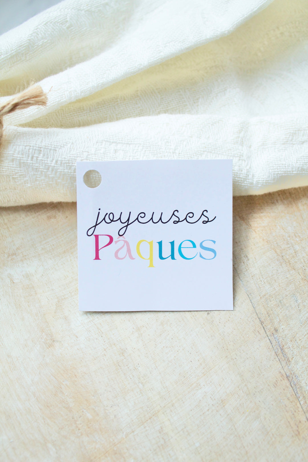 Joyeuses Pâques multicolor - Easter tags for cookies - 25pcs - SANS TROUS