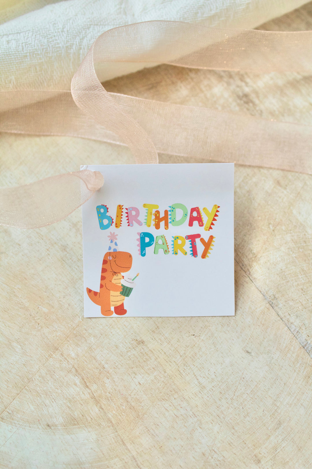 Birthday Party dino - tags for cookies - 25pcs - WITHOUT HOLES