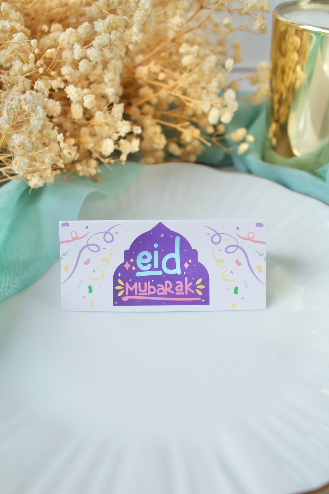 Carton sachet de bonbons - Eid Mubarak confettis - 25pcs