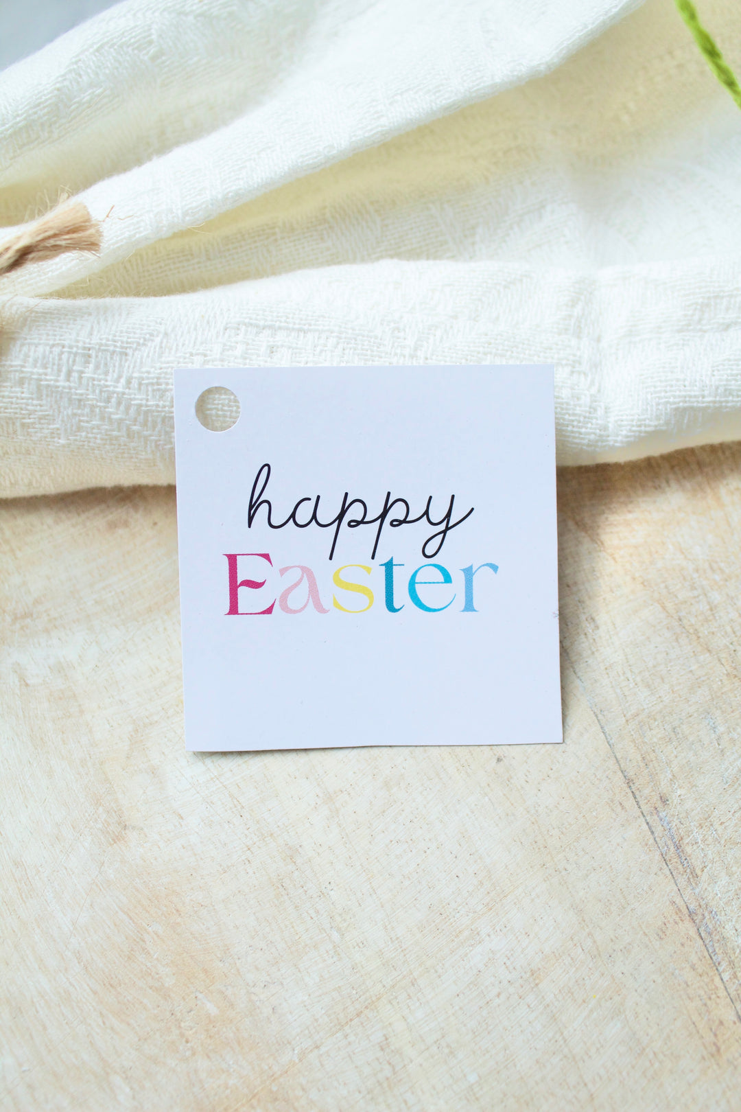 Happy Easter multicolor - Easter tags for cookies - 25pcs - WITHOUT HOLES