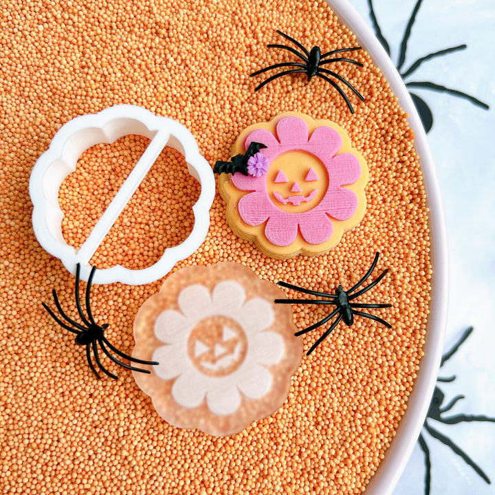 Duo fleurs Halloween + cookie cutter