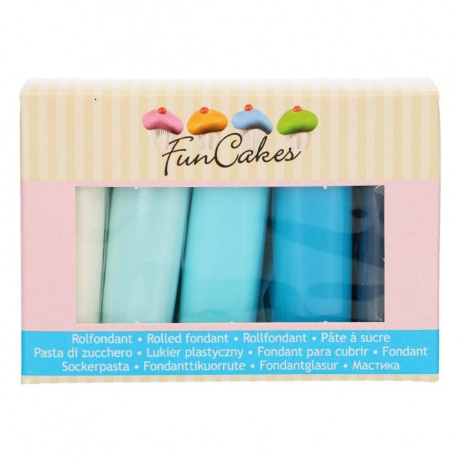 Multipack Palette Bleue 5x100g - Pâte à sucre Fun Cake